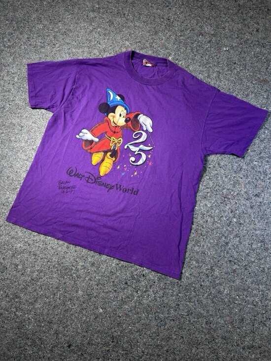Mickey Inc Mouse Fantasia 25th Anniversary T SHIRT Men's XXL  Vintage 90's - Picture 4 of 10